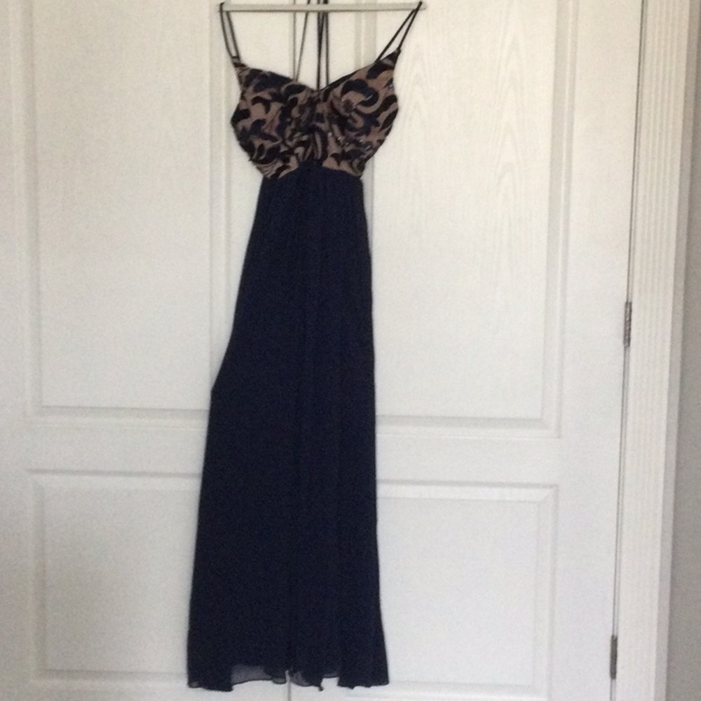 Elegant Black and Tan Women's Dress